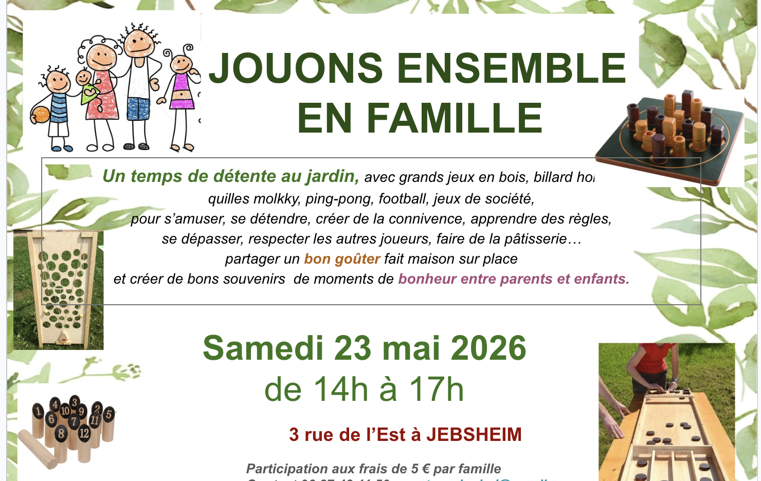 JOUONS ENSEMBLE AU JARDIN